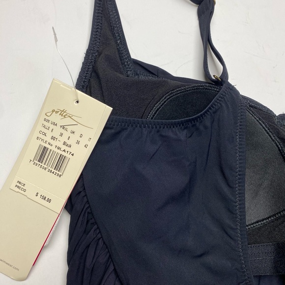 NWT Gottex | Women's Lattice Sweetheart Square Neck One Piece Swimsuit 6 - Picture 11 of 12